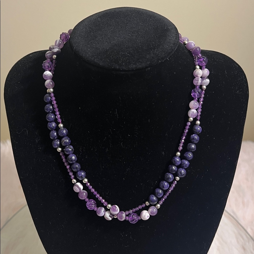 Luxury Artisan of Bali Charoite Jewelry Set, Necklace